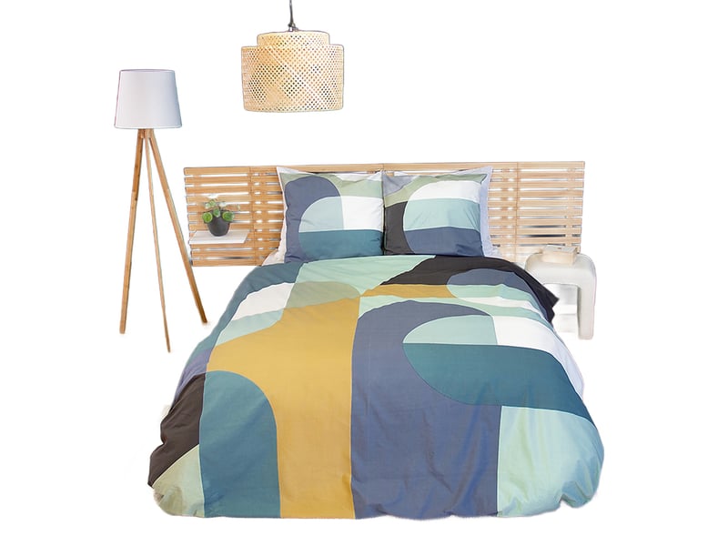  Parure de lit 220x240 cm coton joelle PD23232 - Conforama A