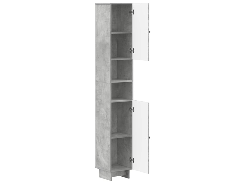 Colonne de salle de bain avec étagère ouverte ede gris béton - Conforama C