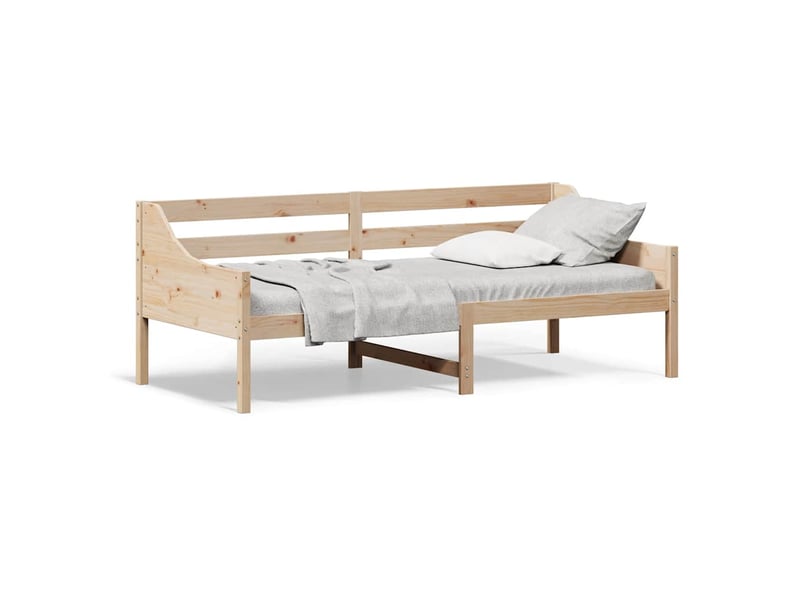 Lit simple- lit adulte - lit de jour sans matelas 80x200 cm bois de pin massif - Conforama A