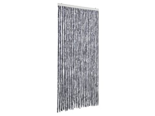 Rideau anti-mouches, moustiquaire argenté 100x230 cm chenille cf43487