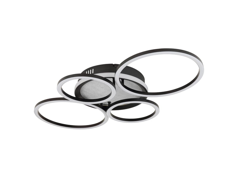  Globo alvis plafonnier semi-encastré led noir mat 4000k  - Conforama B
