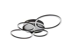 Globo alvis plafonnier semi-encastré led noir mat 4000k
