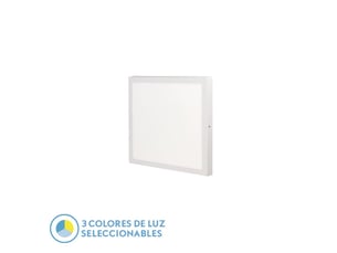 Panneau led plat fabrilamp llano 36 w 3600 lm 3000-4000-6500 k blanc ip40 3,8 x 40 x 40 cm