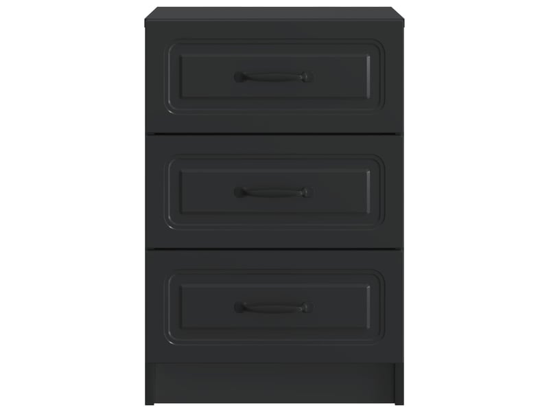  Table de chevet - cabinet de chevet - table de nuit noir 43 x 41 x 63,5 cm bois d'ingénierie  - Conforama D