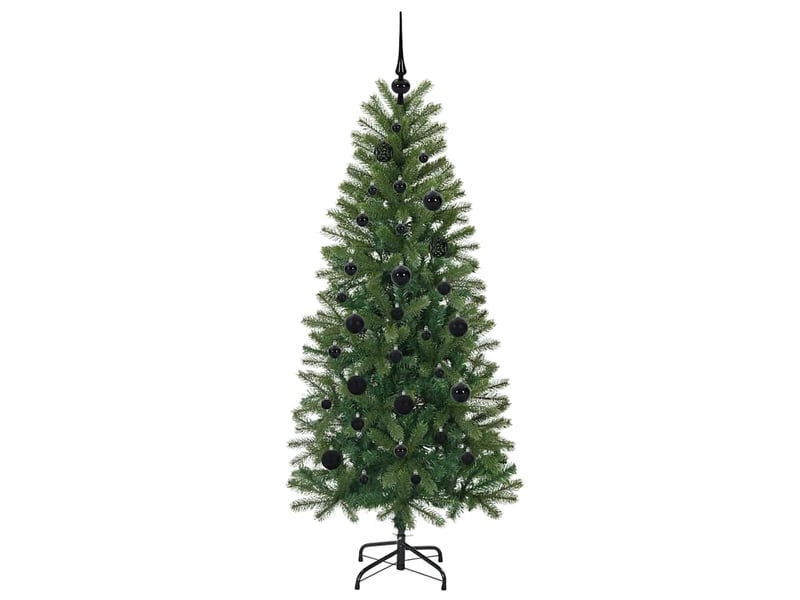  Sapin de noël artificiel, arbre de noël vert 150 cm pe et pvc shl2144  - Conforama D