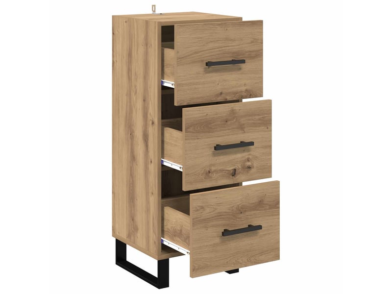  Buffet - bahut - meuble de rangement chêne artisanal 34,5 x 34 x 90 cm  - Conforama E