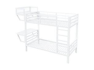 Lit mezzanine 90x200 cm SWEIKO   coloris blanc