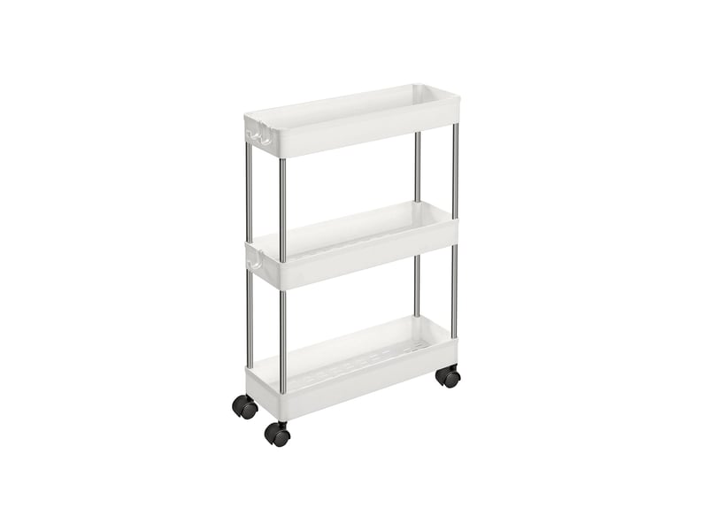  Chariot de rangement mobile sur 3 niveaux étagère sur roulettes gain de place étagère fine pour salle de bain cuisine design ajouré 40 x 13 x 60 cm blanc ksc007w01 b34ksc007w01 ksc007w01 12_0005017  - Conforama A