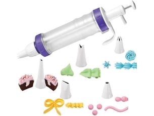 Seringue à décorer desserts plus, outil de décoration de gâteaux, poche à douille avec 5 douilles et 2 adaptateurs, seringue pâtisserie, décorateur
