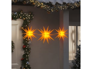 Lumières de noël avec led 3 pcs pliable jaune