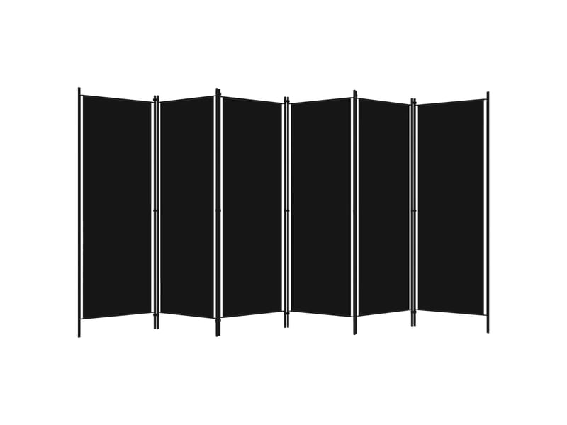  Paravent | cloison de séparation 6 panneaux noir 300x180 cm  - Conforama B