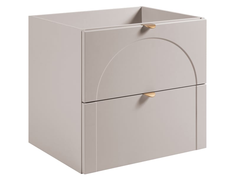  Meuble sous-vasque suspendu aura 60 cm cachemire mat k  - Conforama A