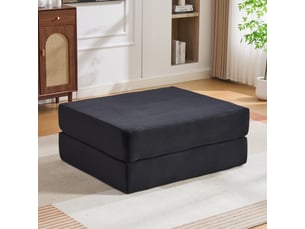 Pouf / repose pied BLOSSOM HFSN-1227BK noir