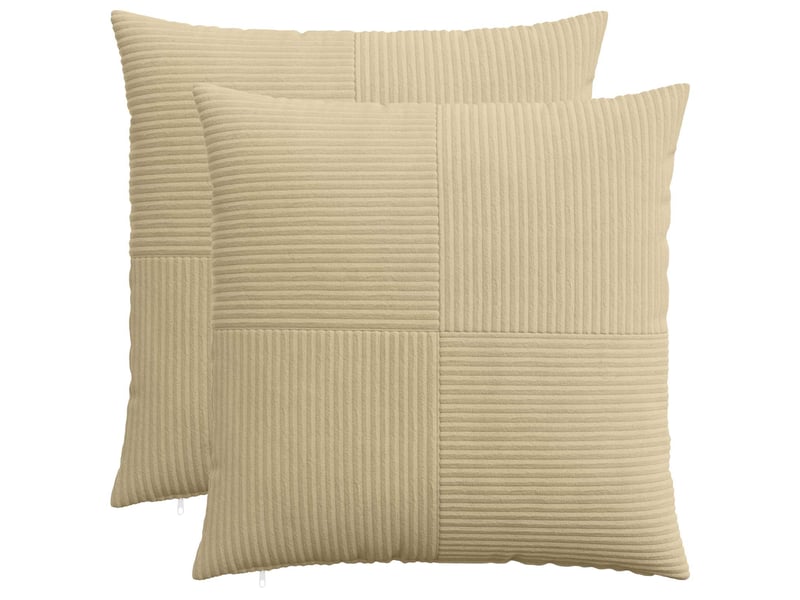  Lot de 2 housses de coussin almelo vert gris 70 x 70 cm cf49418  - Conforama B