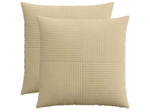 Lot de 2 housses de coussin almelo vert gris 70 x 70 cm cf49418