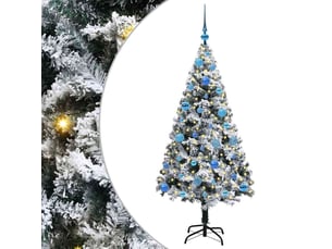 Sapin de noël artificiel, arbre de noël blanc 150 cm pvc, acier et plastique shl5880