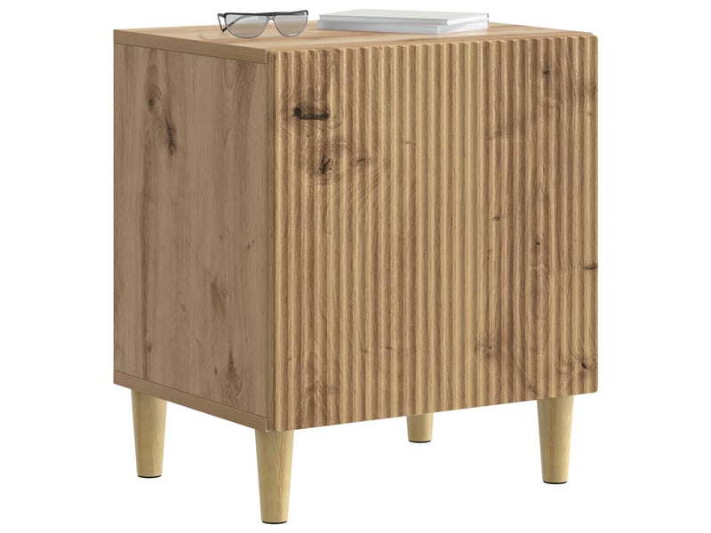  Table de chevet - cabinet de chevet - table de nuit chêne artisanal 43 x 34,5 x 50 cm  - Conforama B