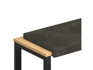 Coussin de banc, coussin d'assise, coussin de canapé velours côtelé en peluche anthracite cf53863