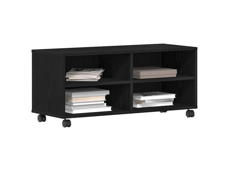  Meuble tv - banc tv - meuble de rangement 90 x 35 x 40,5 cm noir bois d'ingénierie  - Conforama C