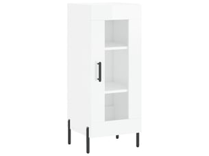 Buffet - bahut - meuble de rangement blanc brillant 34,5x34x90 cm bois d'ingénierie