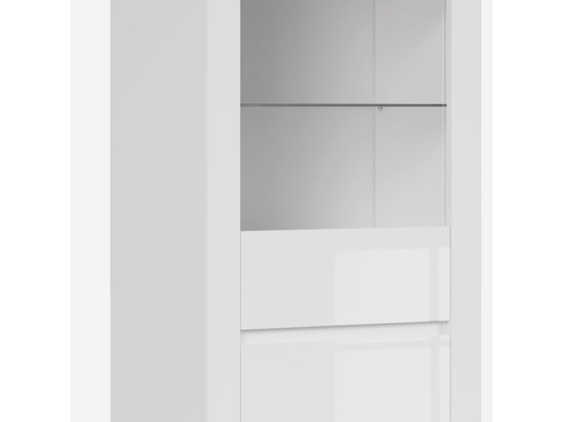  Vitrine haute holten avec porte et étagères en verre  - Conforama D
