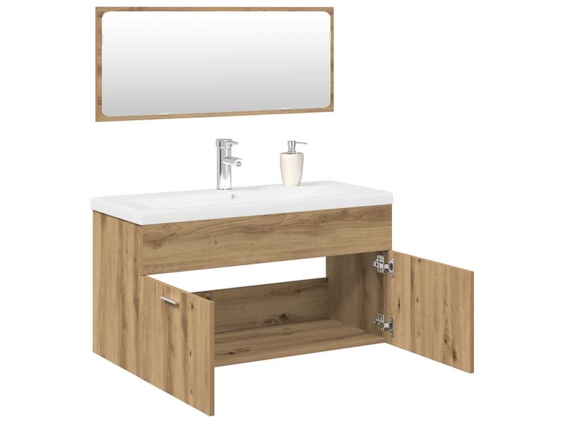 Ensemble de meubles salle de bain 3 pcs bois d'ingénierie cf63958 - Conforama B