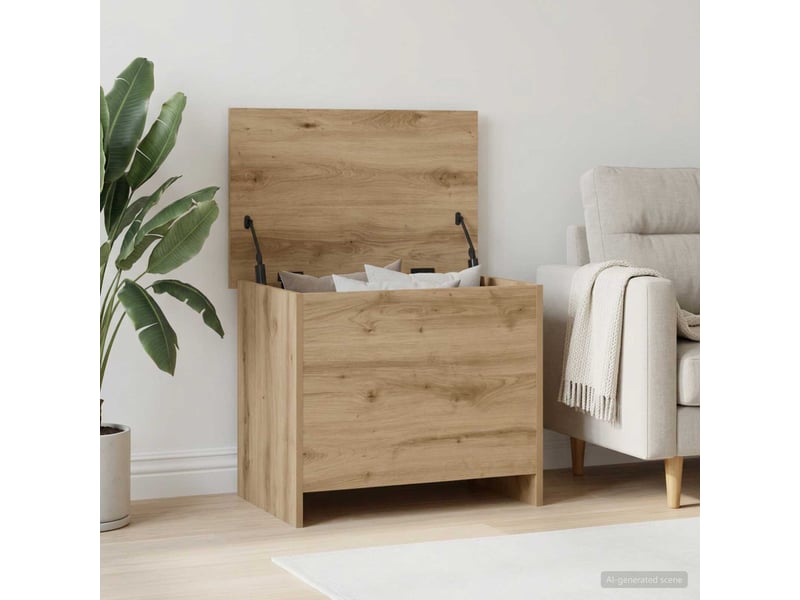  Coffre de rangement, boîte de rangement de rangement chêne artisanal 60x40x50 cm  - Conforama D