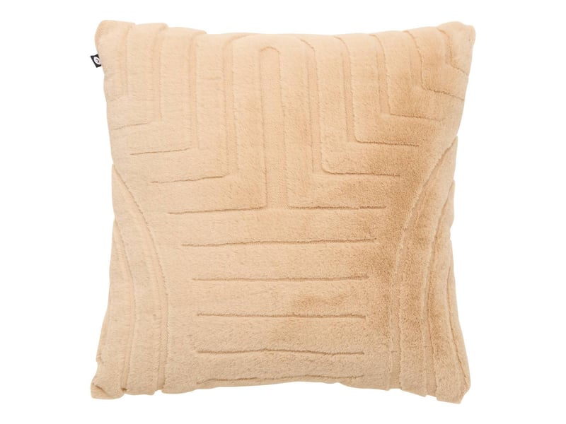  Coussin arka carré 45x45cm effet fausse fourrure beige ARKA - Conforama A