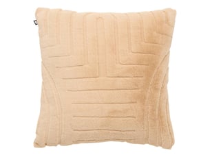 Coussin arka carré 45x45cm effet fausse fourrure beige