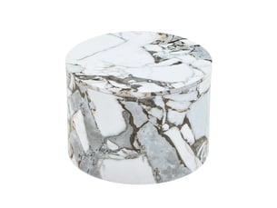 Table basse rond(e) coloris blanc   - 62.8 cmx44 cm