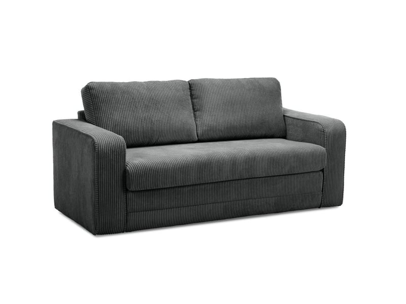  Bobochic canapé droit convertible déplimousse come velours côtelé gris foncé COME - Conforama A