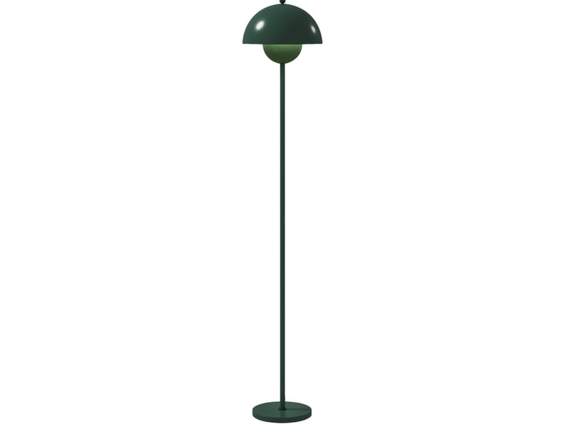  Lampadaire ø30 x h155 cm en acier avec interrupteur au pied vert chicfurn  - Conforama A