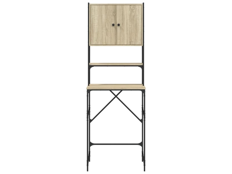  Armoire de machine à laver industrielle gain de place 68 x 48,5 x 194 cm en bois d'ingénierie chêne sonoma 02_0049394  - Conforama C