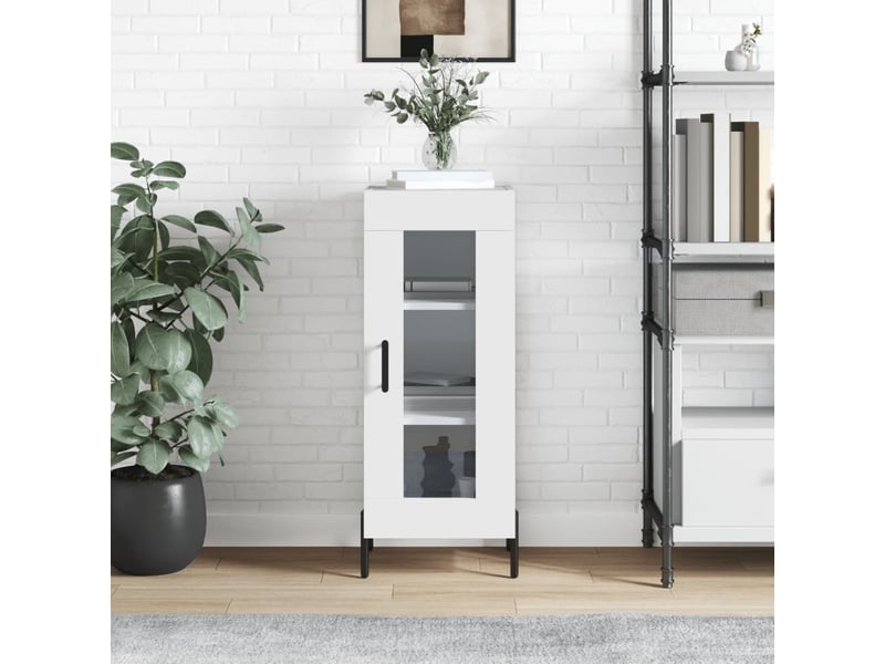  Buffet - bahut - meuble de rangement blanc brillant 34,5x34x90 cm bois d'ingénierie  - Conforama B