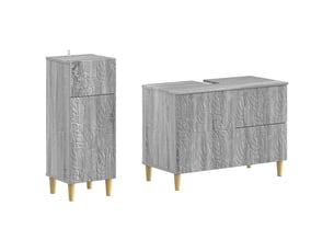 Ensemble de 2 meubles de salle de bain delft sonoma gris cf63127