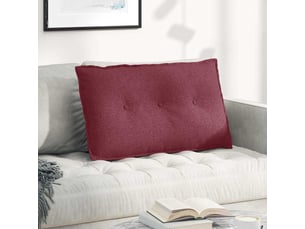 Coussin de dos, coussin de dossier bordeaux 80 x 19 x 50 cm tissu cf54606
