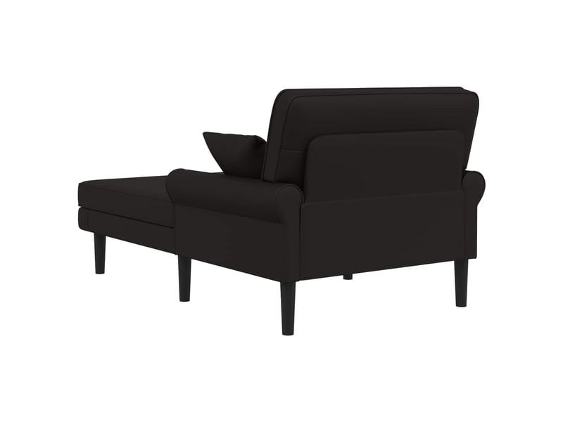 Vidaxl chaise longue noir simili cuir - Conforama E