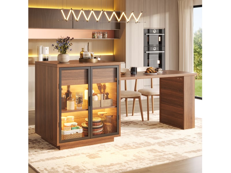  Table à manger extensible 122 à 194,5 cm avec rangements evryae  - Conforama C