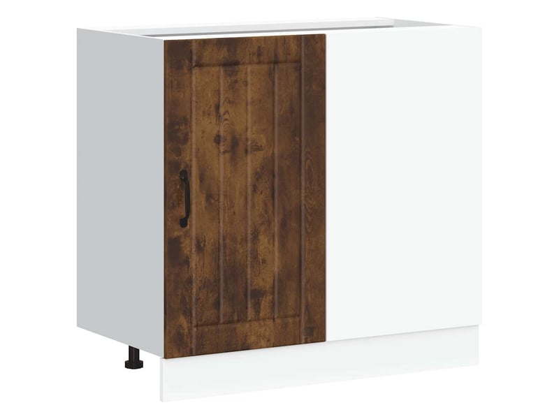  Meuble de rangement, meuble bas de cuisine chêne fumé bois d'ingénierie  - Conforama A