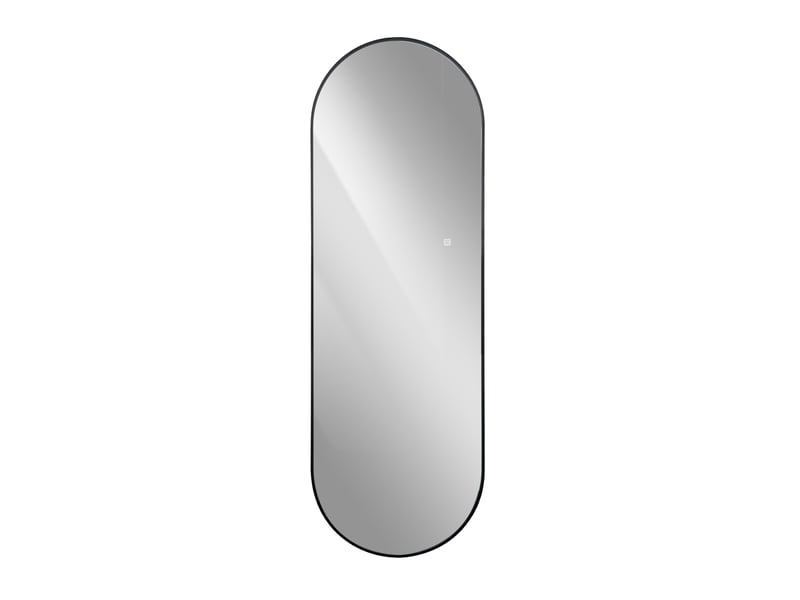 Miroir led pleine longueur 150 × 50 cm avec cadre aluminium noir, éclairage arrière réglable, 3 températures de couleur et fonction mémoire - argent - Conforama A