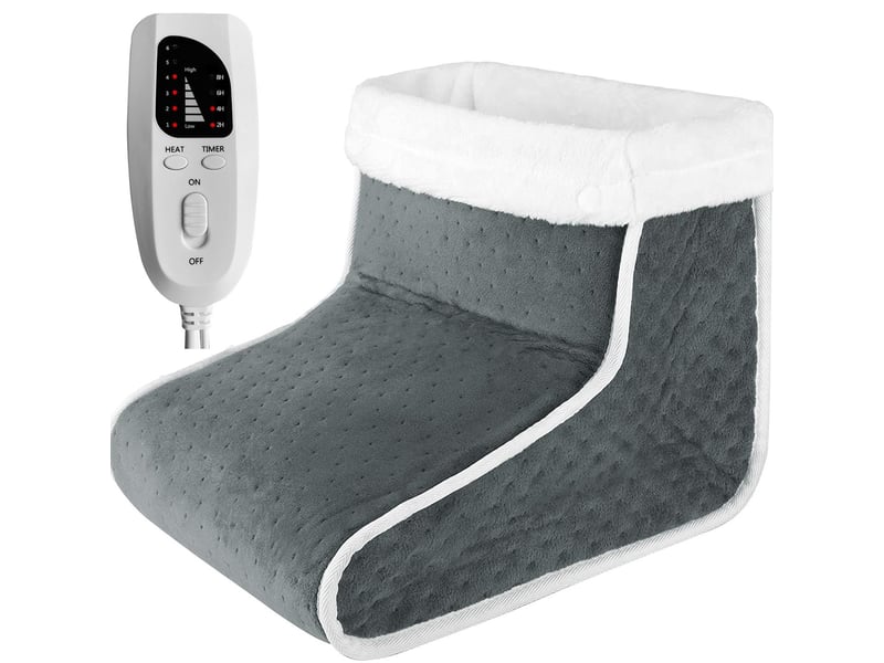  Chauffe-pieds avec doublure en peluche – gris, 27x26x22cm  - Conforama A