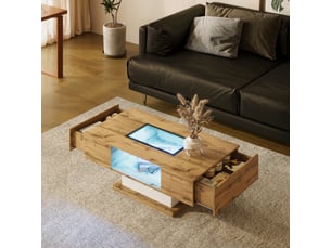 Table basse rectangulaire coloris multicolore <strong></strong> <strong>Fay Lum</strong> - 60 cmx110.2 cm