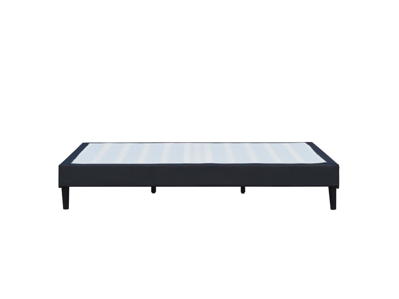  Sommier 70x190 cm tapissier déhoussable housse lavable noir + pieds en 20 cm 13 lattes - opale SOMMIER OPALE NOIR - Conforama C