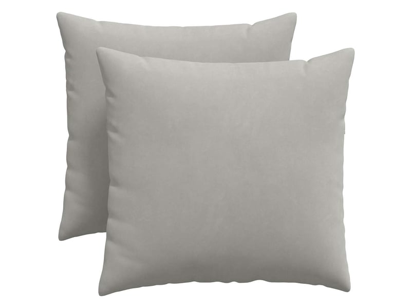  Lot de 2 coussins de canapé, coussins décoratifs tissu gris clair 50 x 50 cm cf58841  - Conforama A
