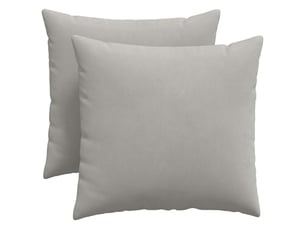Lot de 2 coussins de canapé, coussins décoratifs tissu gris clair 50 x 50 cm cf58841
