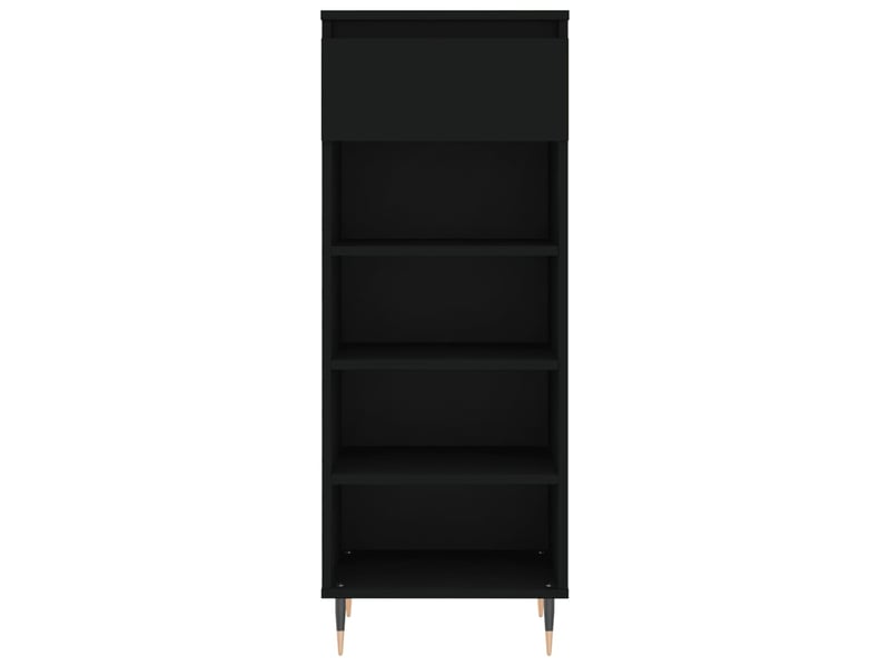  Meuble à chaussure, armoire à chaussures noir 40x36x105 cm bois d'ingénierie  - Conforama E