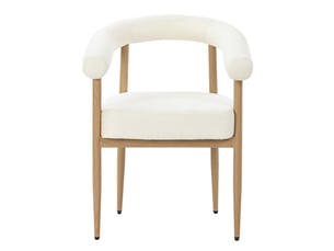 Lot de 6 chaises de salle à manger 48,5x40,5x78 cm – blanc – assise rembourrée, pieds réglables