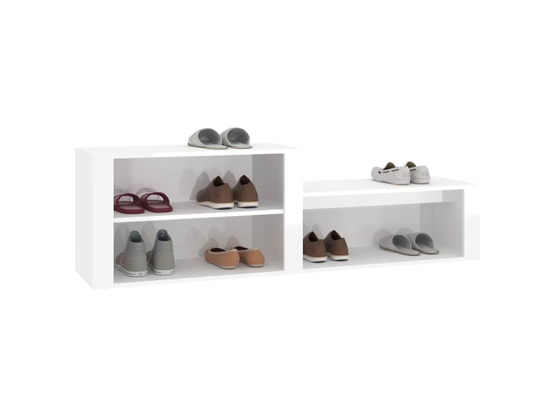  Meuble à chaussure | armoire à chaussure blanc brillant 150x35x45 cm bois ingénierie  - Conforama D