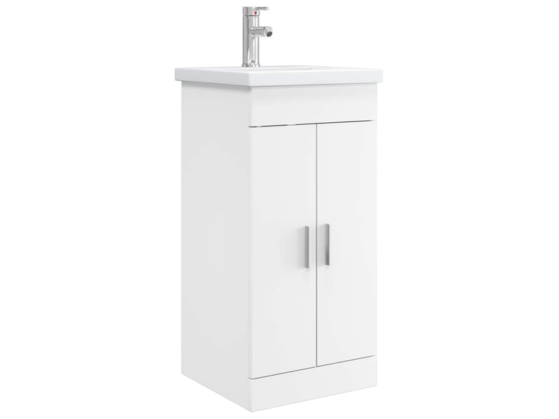 Meuble de salle de bain avec évier blanc 42x40x84.5 cm shl8090 - Conforama A