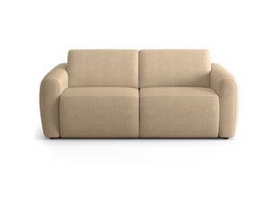 Canapé droit convertible HOMIFAB Suzie 3 places Tissu taupe